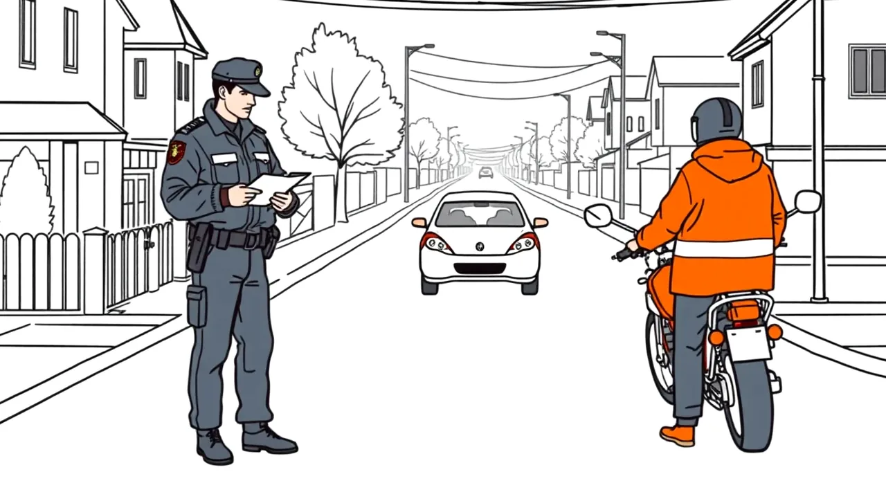Policajná hliadka dokumentuje stopy na mieste dopravného incidentu