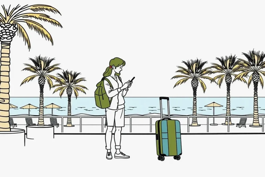 Pohľad na pláž a pobrežnú promenádu v meste Nice vo Francúzsku