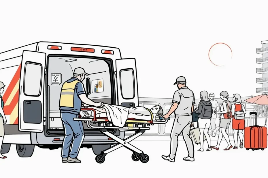 Lekár ošetruje dieťa v zahraničnej ambulancii za prítomnosti rodičov