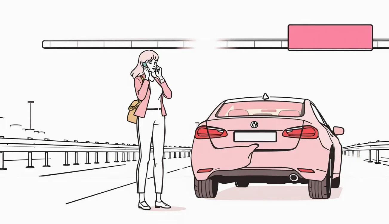 Pracovník dopravného inšpektorátu overuje technický preukaz a dokumenty k motorovému vozidlu