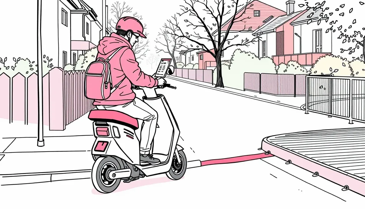 Cyklista stojaci pred priechodom pre chodcov vedľa svojho bicykla
