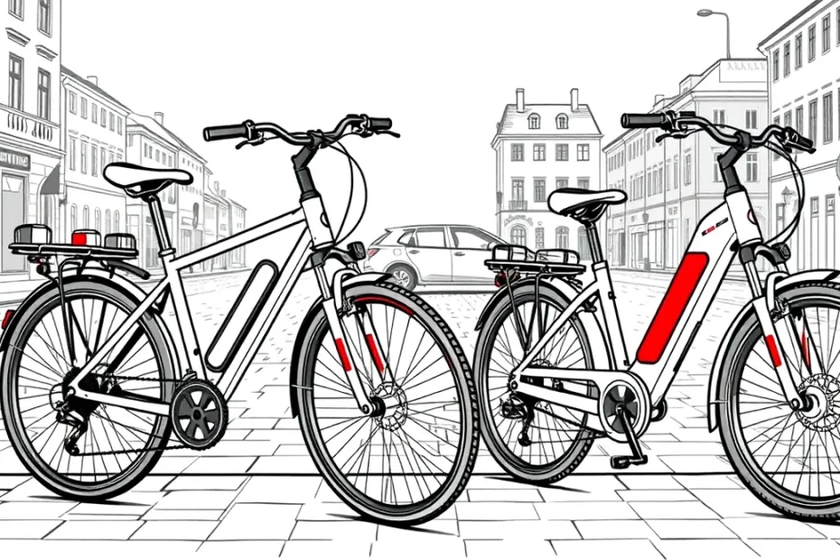 Starší manželský pár pri preberaní nového elektrobicykla v predajni bicyklov