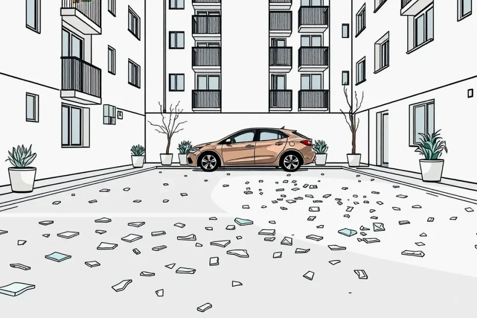 Nové osobné auto zaparkované pred predajňou vozidiel pripravené na odovzdanie majiteľovi