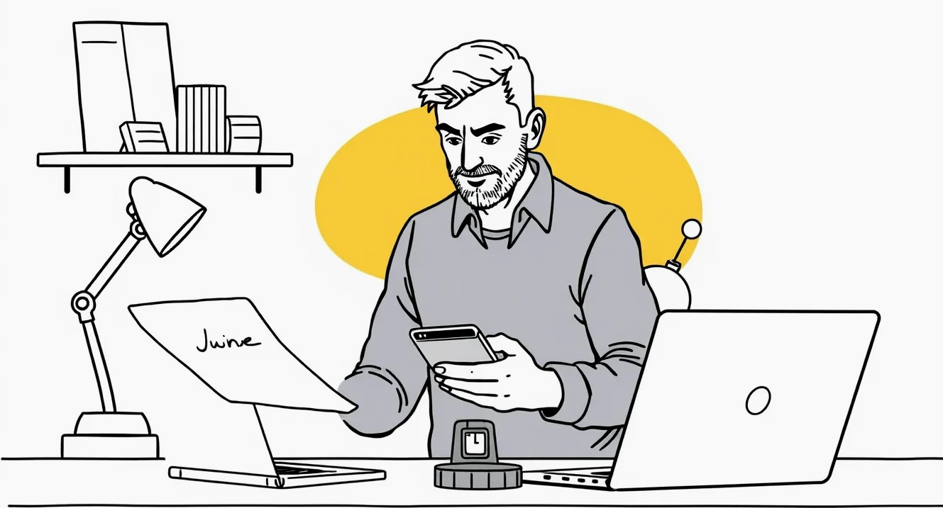 Pracovníčka na pobočke poisťovne potvrdzuje prevzatie dokumentov pečiatkou