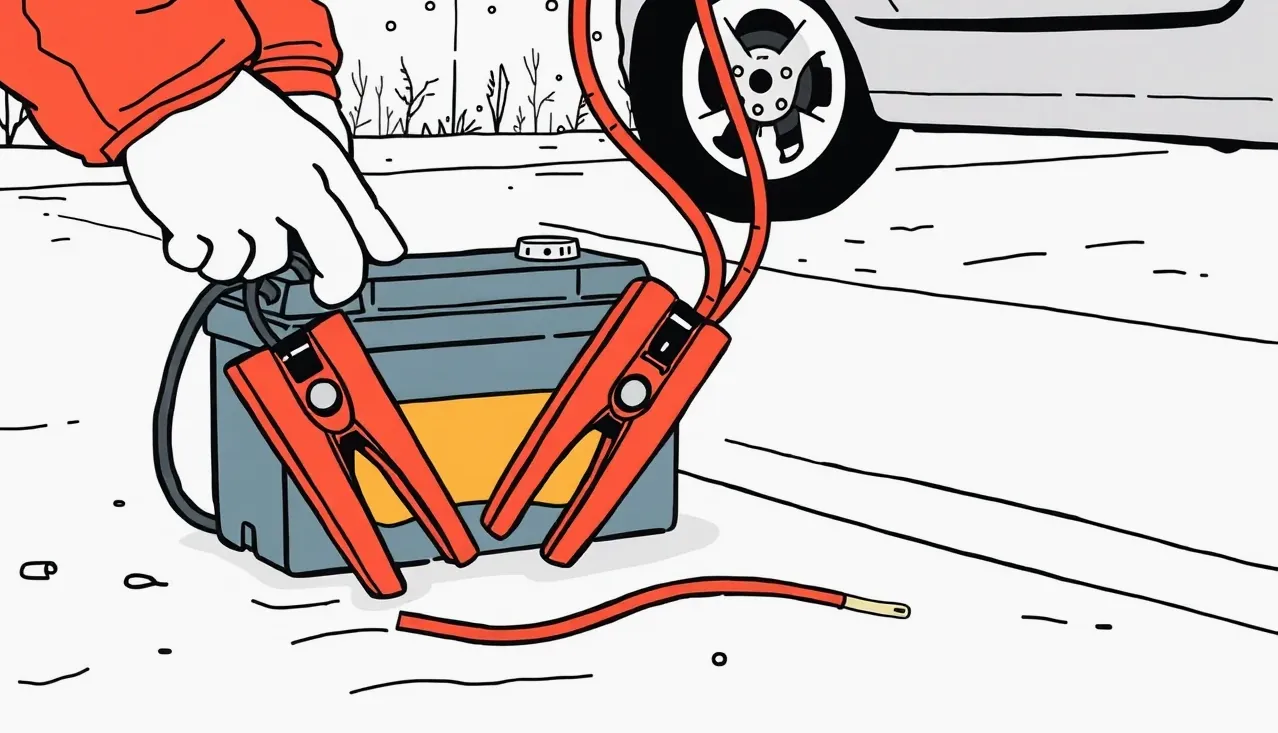 Pracovník asistenčnej služby kontroluje upevnenie kolesa automobilu na odťahovú plošinu