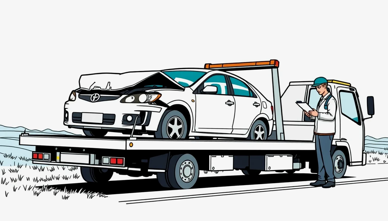 Prasklina na čelnom skle automobilu po náraze odleteného kamienka