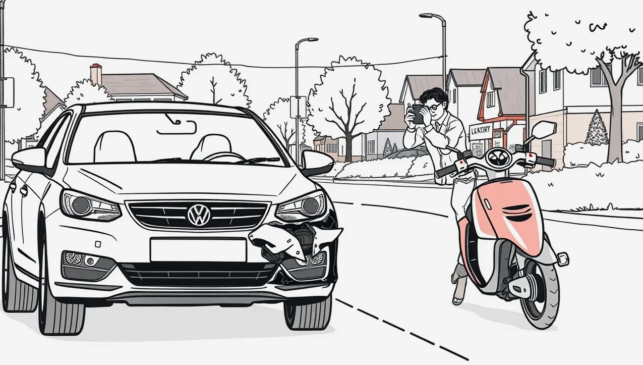 Porovnanie poistných zmlúv a dokumentov k vozidlu taxislužby na stole
