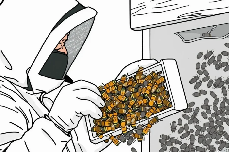 Rad drevených farebných úľov v záhrade na drevených podstavcoch