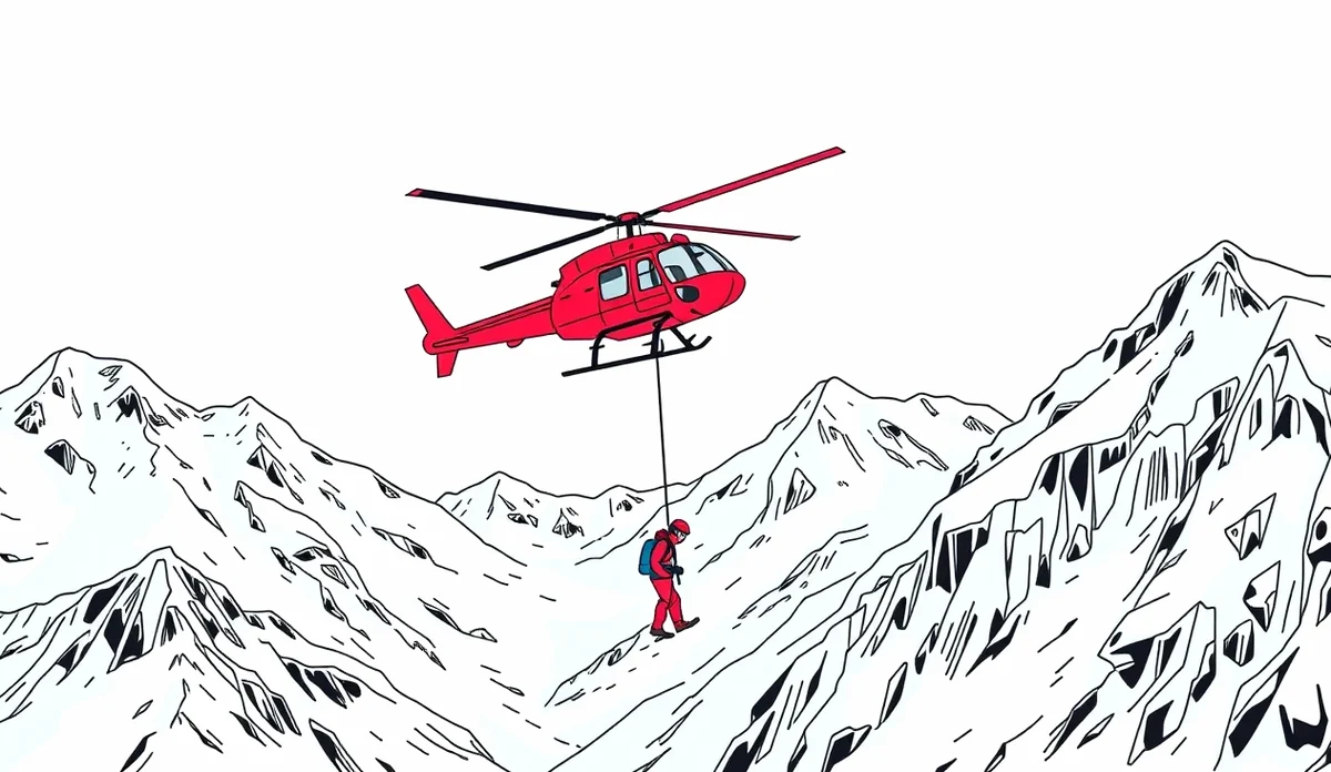 Skupina skialpinistov stúpa po zasneženom horskom hrebeni