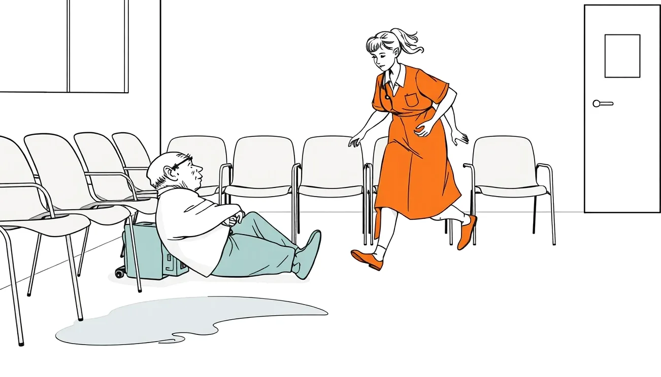 Fyzioterapeut asistuje pacientovi pri rehabilitačnom cvičení na polohovateľnom stole