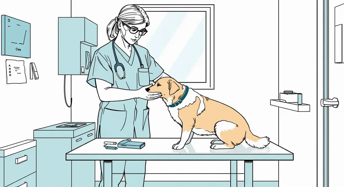 Veterinár aplikuje očkovaciu látku hovädziemu dobytku priamo v maštali na farme