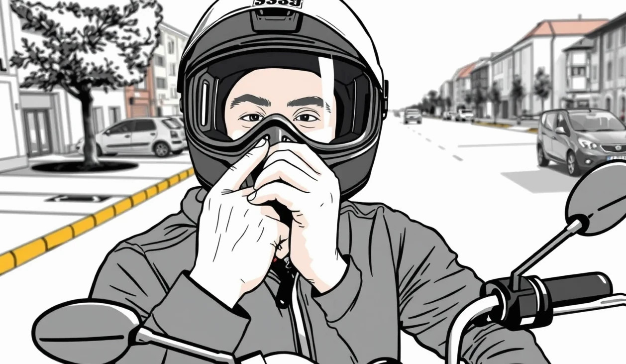 Detail kontroly motolekárničky uloženej v batožinovom priestore motocykla