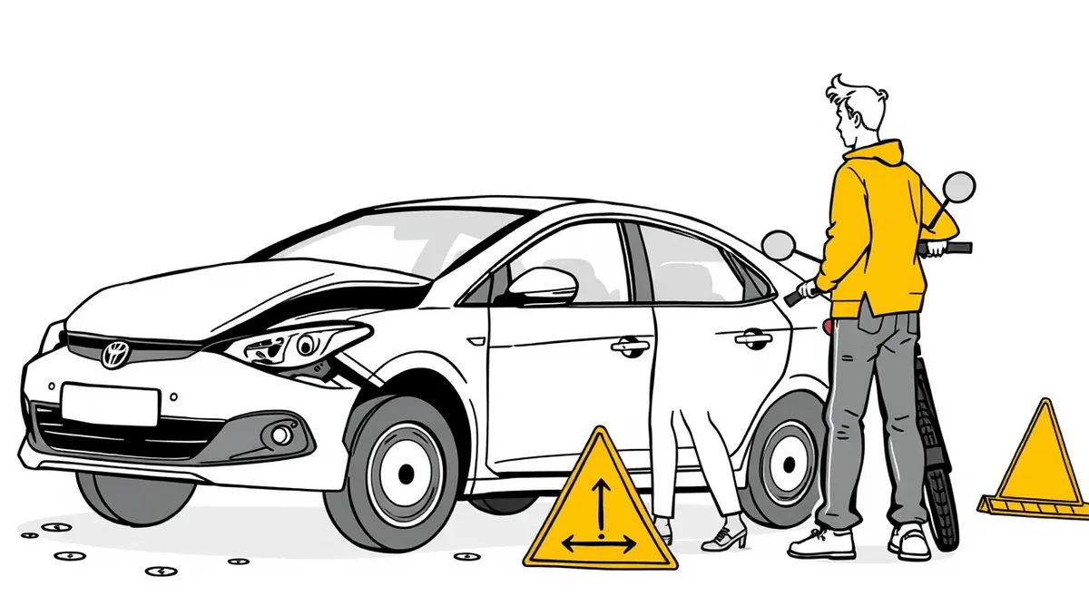 Osobné auto s dočasnými prevoznými značkami pripravené na prihlásenie