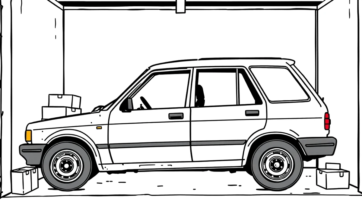 Moderné vozidlo Volvo zaparkované v rodinnej garáži