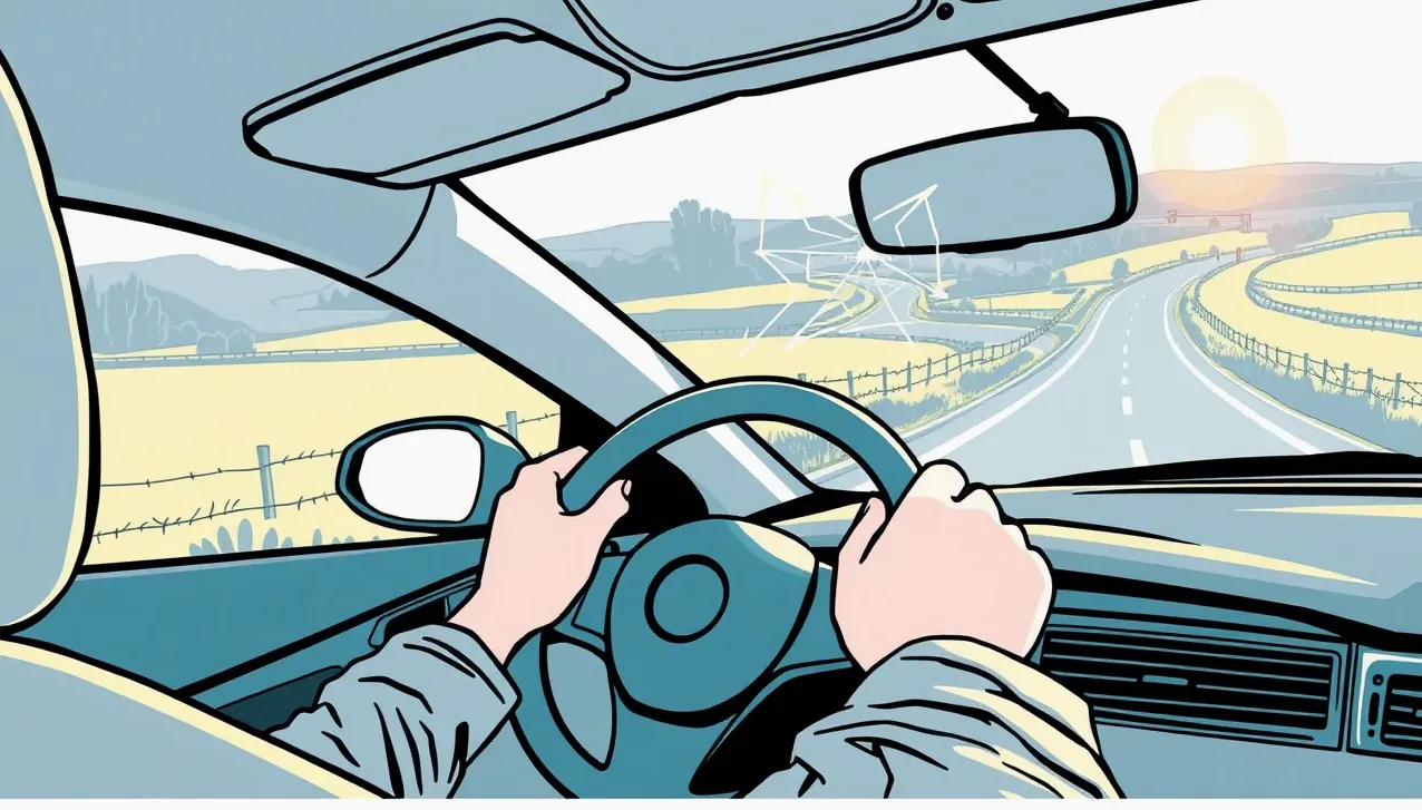 Osobný automobil odstavený na horskej ceste počas zahraničnej dovolenky