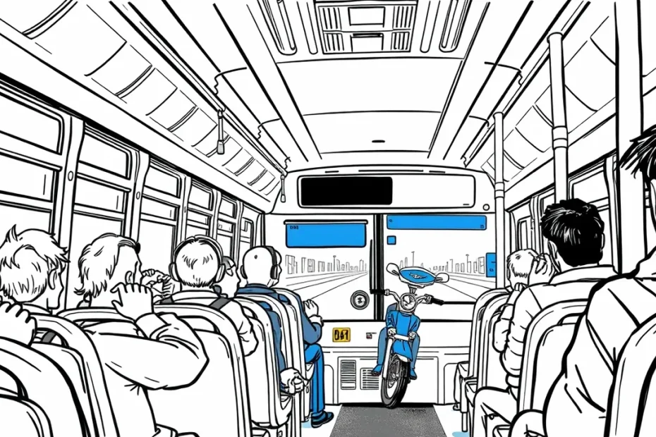 Moderný zájazdový autobus zaparkovaný na odpočívadle pred cestou