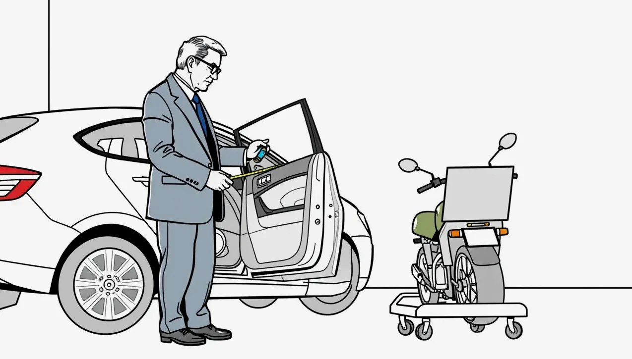 Červený historický veterán vystavený na zraze automobilov s lesklou renovovanou karosériou